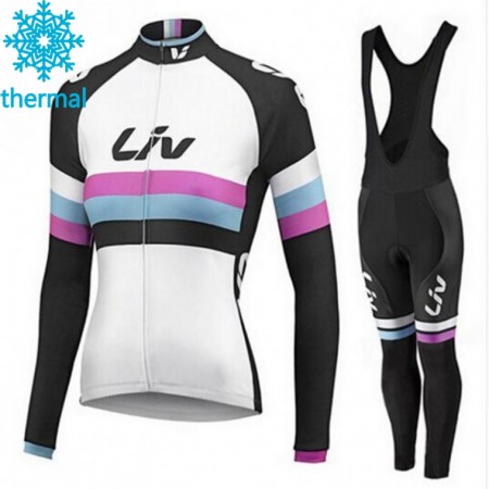 Tenue Cycliste Manches Longues et Collant à Bretelles 2015 CCC Liv Femme Hiver Thermal Fleece N002